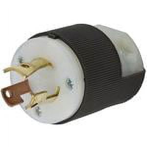 Hubbell HBL7567C LKG PLUG 3P3W 10A 250V/15A125V B/W
