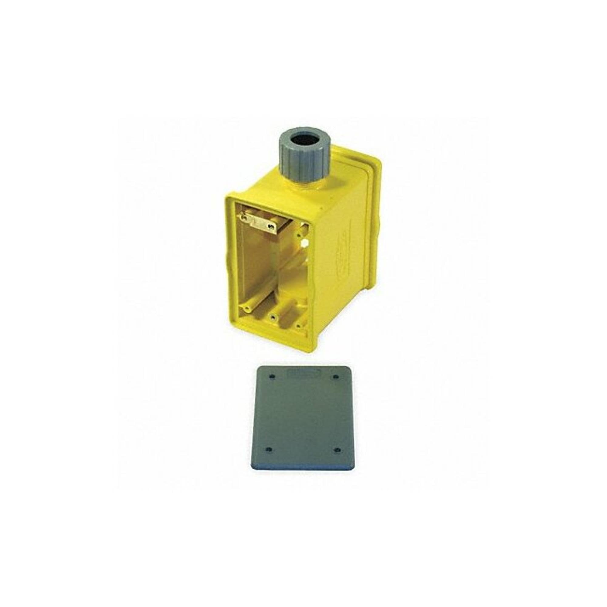Hubbell HBLPOB1 Heavy-Duty Portable Outlet Box with Cord Strain Relief and One Blank Cover Plate CA3