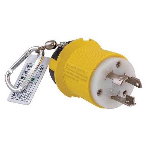 Hubbell HBLT26CM11, 125V AC Yellow No Display Circuit Tester