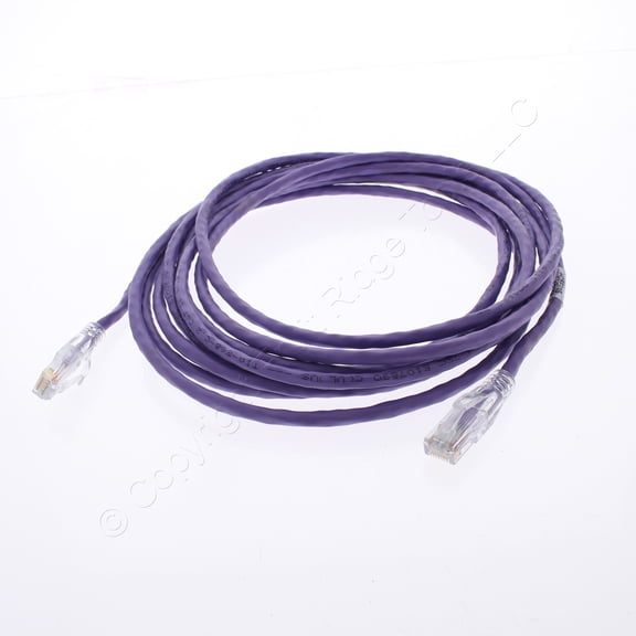 Hubbell HC5EP15 Patch Cord Cat 5e 15 Ft Purple LAN Ethernet Network Cable