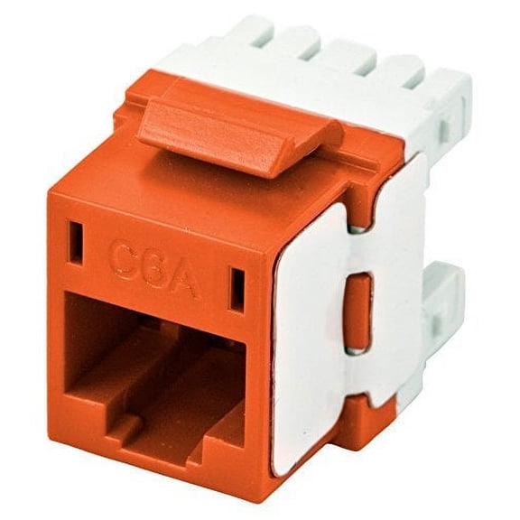 Hubbell HJ6AOR25 Jack, CAT6A, Universal, Orange