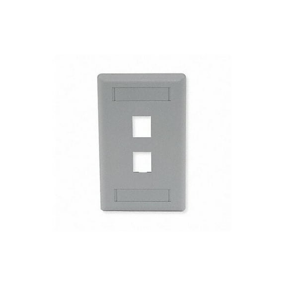 Hubbell Premise Wiring Faceplate,2 Port IFP12GY