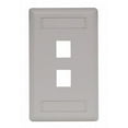 thumbnail image 1 of Hubbell IFP12OW 2 Port Rear Loading Single Gang Face Plate- Office White, 1 of 1