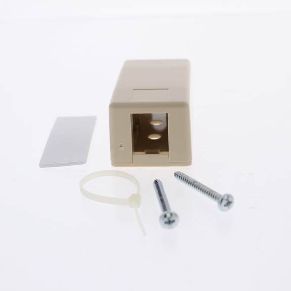 Hubbell ISB1TI Telco Ivory 1-Port Multimedia Electric Surface Housing Mount