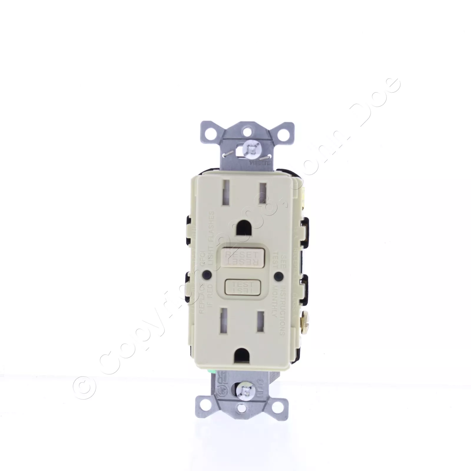 Hubbell Ivory Self-Testing Tamper Resistant GFCI Receptacle 15A ...