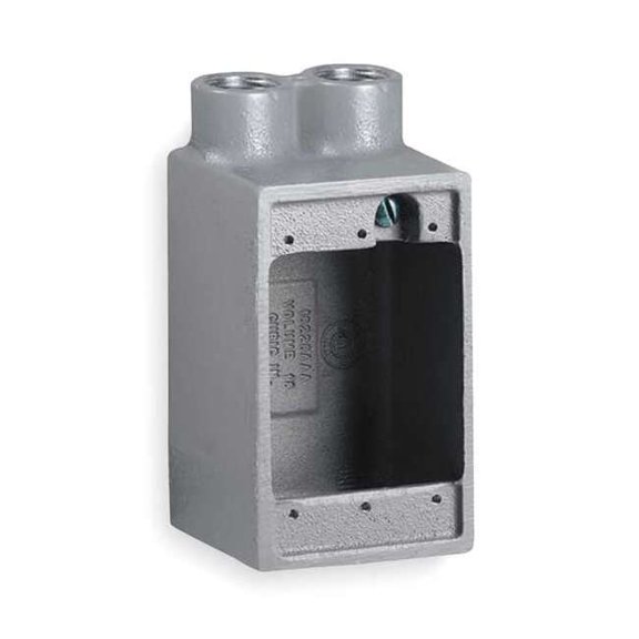 Hubbell Killark Weatherproof Box,2Inlet,28 cu.in FDS-2M