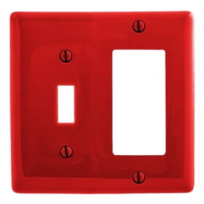 Hubbell NP126R Red Unbreakable Toggle Switch Decorator Cover GFCI Wallplate