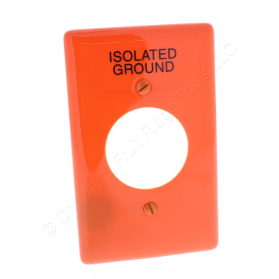 Hubbell NP720IG "Isolated Ground" Orange 1.60" Nylon Receptacle Wallplate Cover