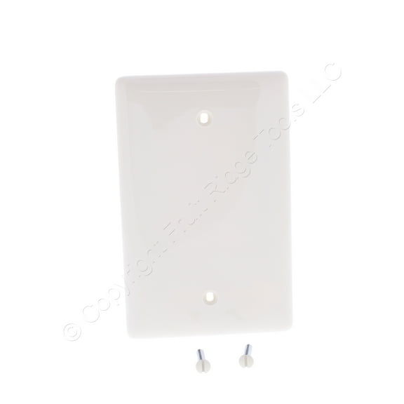 Hubbell NPJ13OW "Office White" Unbreakable Mid-Size Blank Wallplate Box Mt Cover