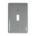 thumbnail image 1 of Hubbell NPJ1GY Gray Nylon Mid-Size Single Gang Toggle Switch Wall Plate, 1 of 2