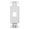 thumbnail image 1 of Hubbell NS611W Decorator Keystone Frame 1-Port White Wall Plate, 1 of 1