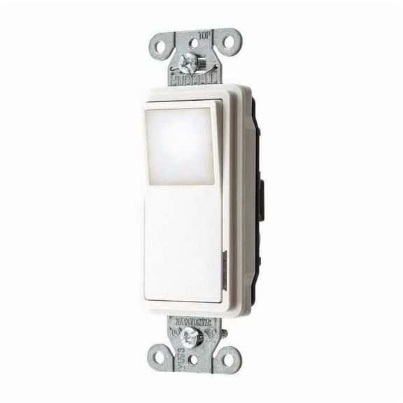 Hubbell Wiring Device-Kellems Wall Switch,Rocker Style,White,1/2 HP DS120NLWH