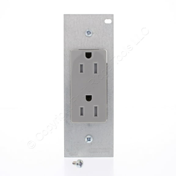 Hubbell PWFB10MPCR15GRY SystemOne Gray Tamper Resistant Decorator Receptacle 15A
