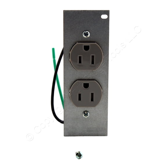 Hubbell PWFB10MPCR15GRY SystemOne Gray Tamper Resistant Duplex Receptacle 15A