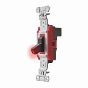Pilot Lit Wall Swtch, 1-Pole, 120/277V, 20A SNAP1221PLBK