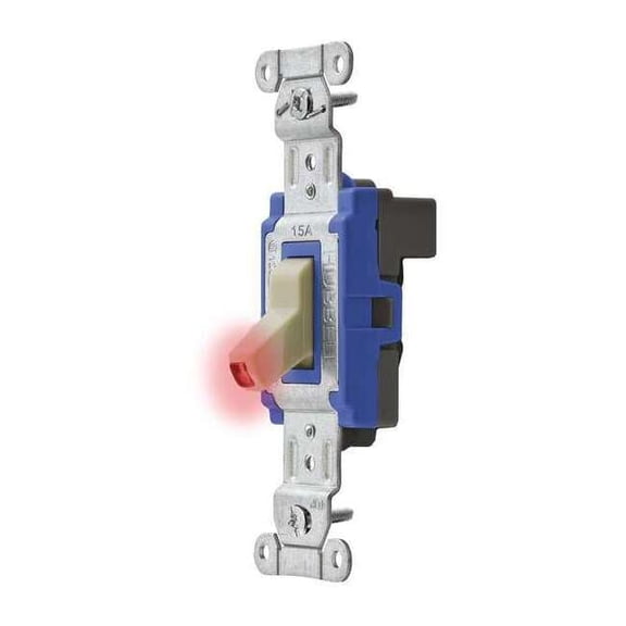 Pilot Wll Switch,Ivory,15A;Back,SnglPole