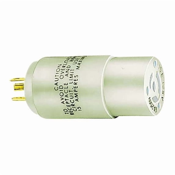 Hubbell Wiring Device-Kellems Power Strip, Surge, Non-NEMA, 5-15P, White 9054A