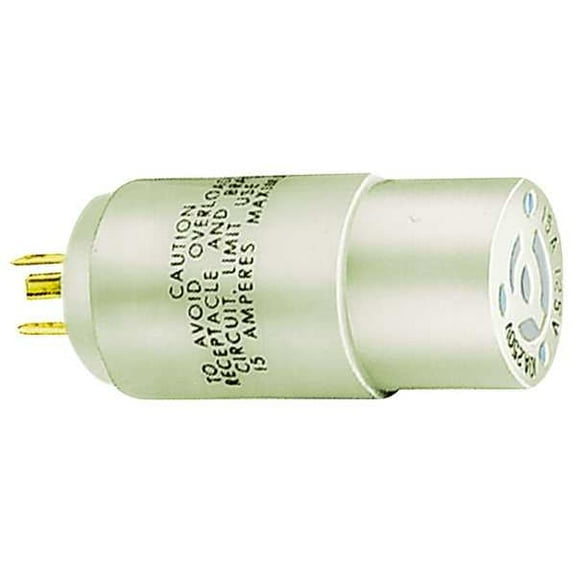 Hubbell Wiring Device-Kellems Power Strip, Surge, Non-NEMA, 5-15P, White 9054A