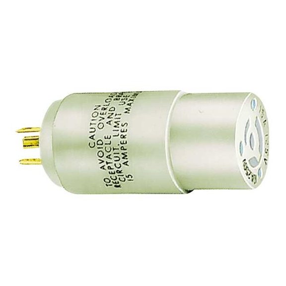 Hubbell Wiring Device-Kellems Power Strip, Surge, Non-NEMA, 5-15P, White 9054A