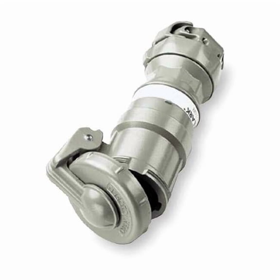 Pin & Sleeve Connector, 60 A, 600V AC/250V DC, Three Phase, 4 Pole, Style 2 Grounding, Gray, NEMA 4X