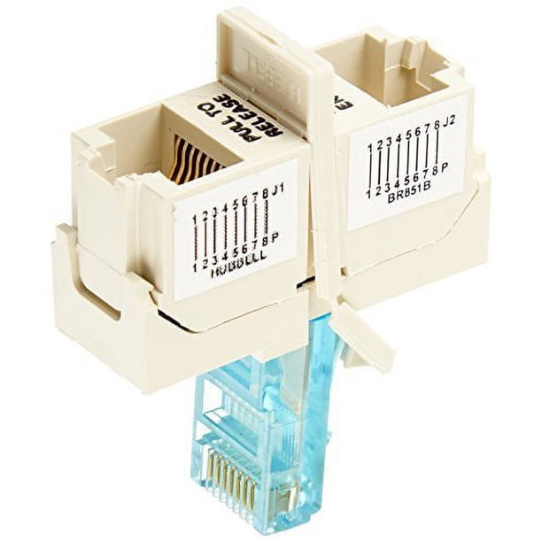 Hubble Rj45 Hubbell Premise Wiring Adapter,Parallel,RJ45,Duplex,4 Contacts BR851B ...