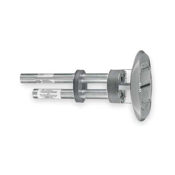 Poke-Through Box, 27 cu in, Wiring Box Type, 2 Gangs, Aluminum, Round Shape