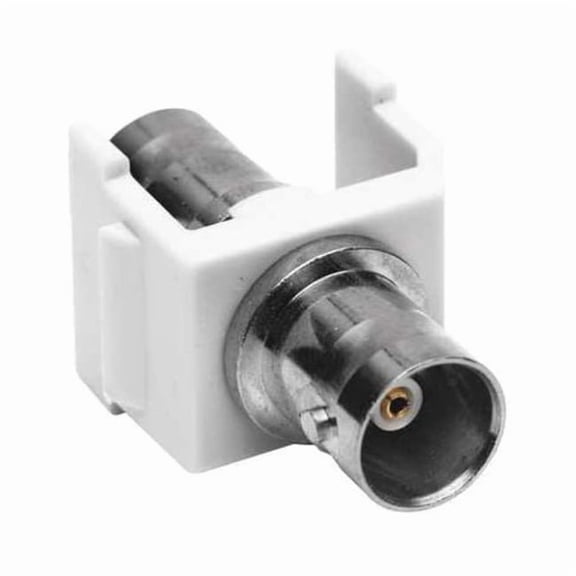 Hubbell Premise Wiring Coupler,BNC Connector,Pass Thru,F/F,Wht SFBW