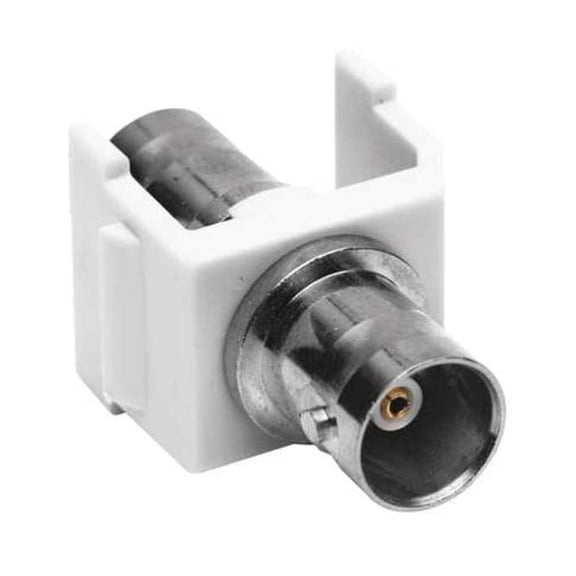 Hubbell Premise Wiring Coupler,BNC Connector,Pass Thru,F/F,Wht SFBW
