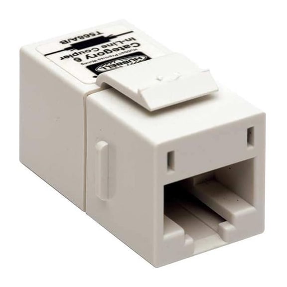 Hubbell Premise Wiring Inline Coupler,8,Cat6,White SFC6W