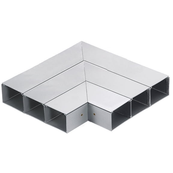 Hubbell Premise Wiring Metal Raceway, HBLALU5000/HBLALU7620 Aluminum Series, Flat Elbow, Anodized