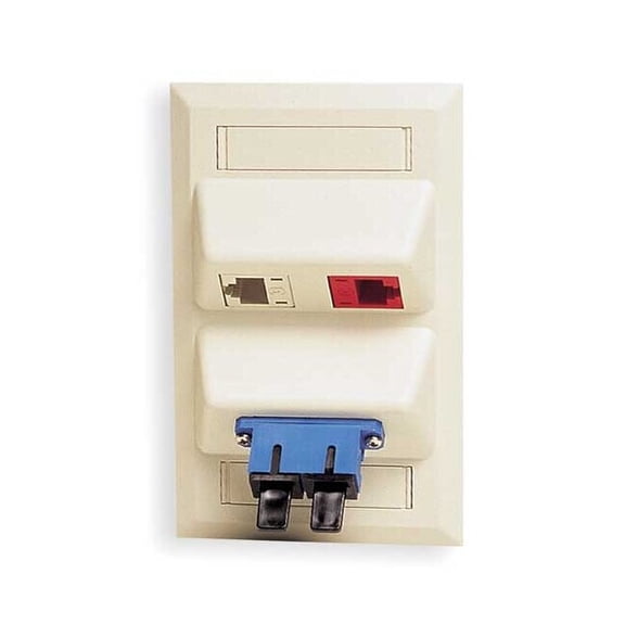 Hubbell Premise Wiring Plate,Angled,4 Port AFP14