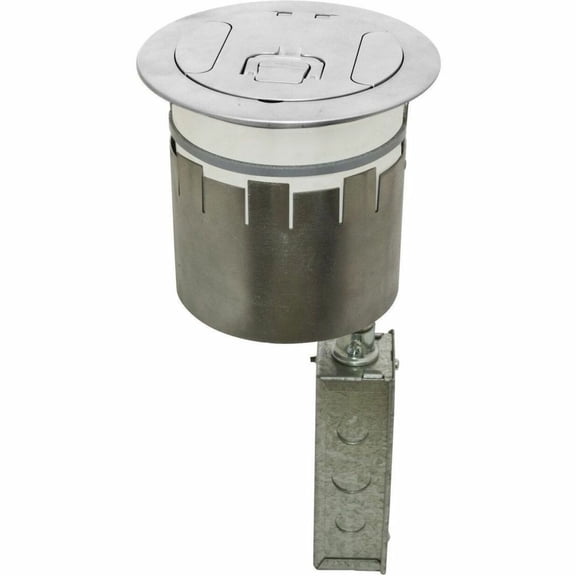 Hubbell System One S1R6PTWZALU 6" Pre-Wired 60/40 Split PT for Data AV, Brushed Aluminum