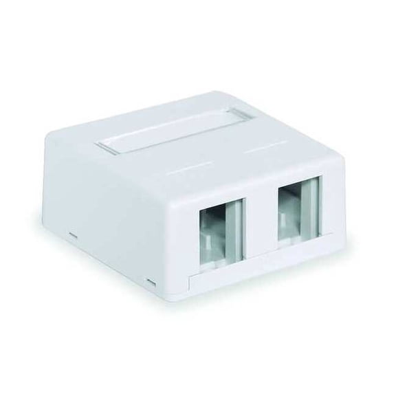 Hubbell Premise Wiring Surface Housing 2 Port HSB2W