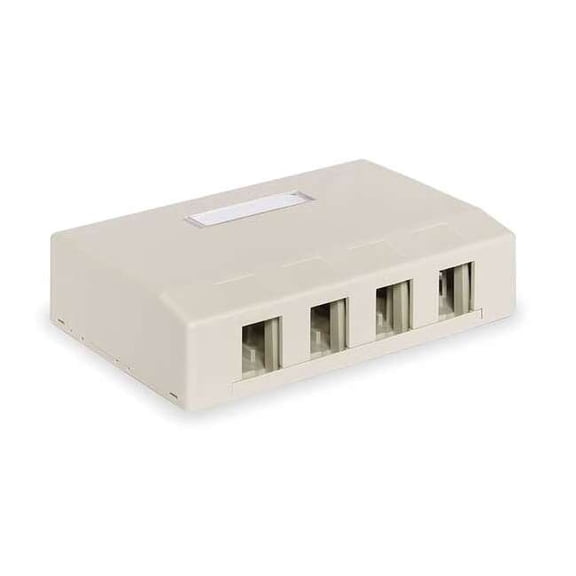 Hubbell Premise Wiring Surface Housing 4 Port HSB4EI