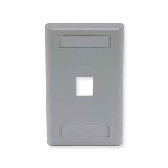 Hubbell Premise Wiring Wall Plate,1 Port IFP11GY