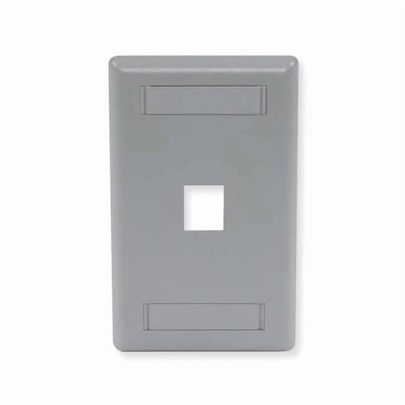 Hubbell Premise Wiring Wall Plate,1 Port IFP11GY