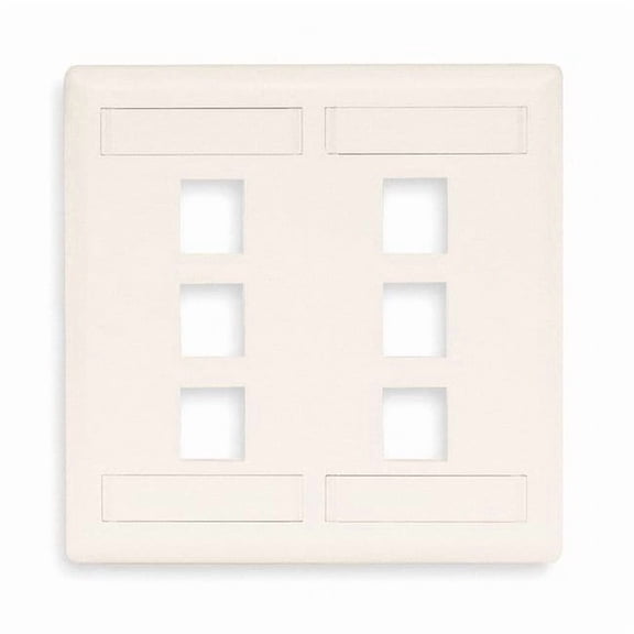 Hubbell Premise Wiring Wall Plate,2 Gang IFP26W