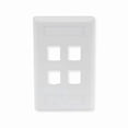 thumbnail image 1 of Hubbell Premise Wiring Wall Plate,4 Port IFP14OW, 1 of 1
