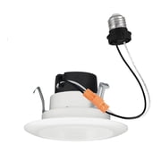 Hubbell Prescolite LED Downlight Retrofit Kit, 4 inch round, 4000K, 600 lumens, 9 watt, Dimmable Downlight Recessed Light, White trim