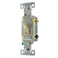 thumbnail image 1 of Hubbell RS315ILCZ Lighted Toggle Switch, 3-Way, Grounding, 15-Amp, 120-Volt, Ivory, (16-Pack), 1 of 3
