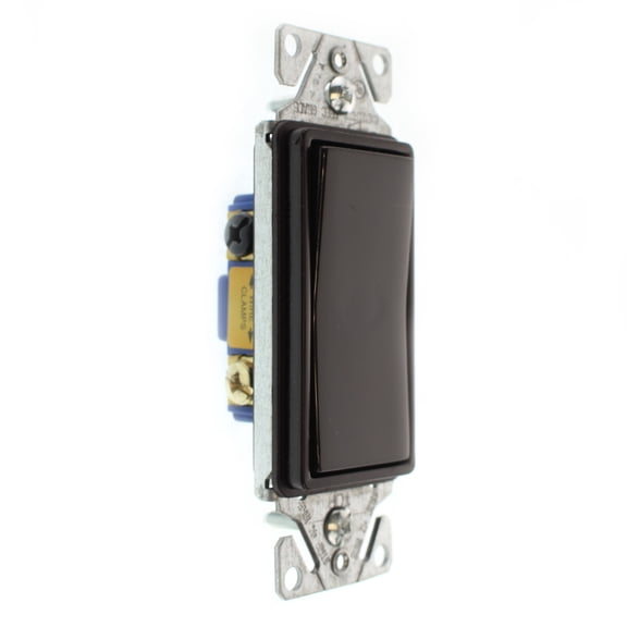 Hubbell RSD315Z Decorator Rocker Switch, 3-Way, 15-Amp, 120/277-Volt, Brown, (32-Pack)