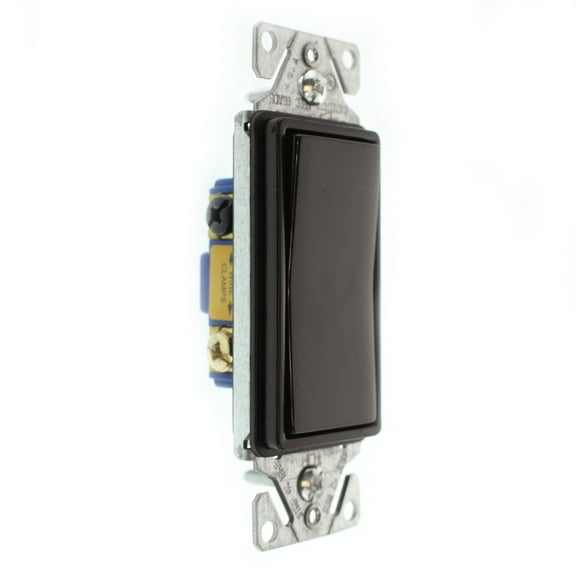 Hubbell RSD315Z Decorator Rocker Switch, 3-Way, 15-Amp, 120/277-Volt, Brown, (96-Pack)