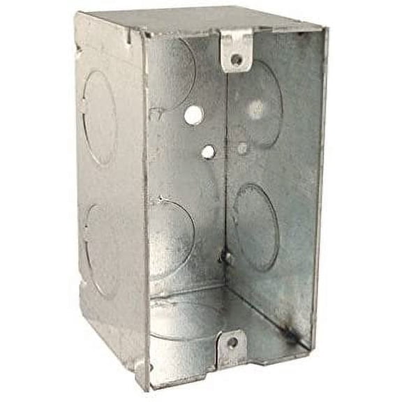 Hubbell Electrical Single Gang Handy Steel Box With Conduit Knock Out - Steel Handy Box 1 Gang