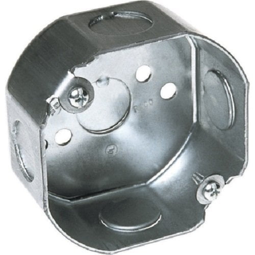Hubbell-Raco 110 Octagonal Box, 1-1/2" Depth, 1/2" Knock-Out, 3-1/2" Pack of 25