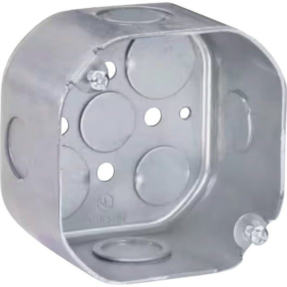 Hubbell-Raco 167 Octagonal Box, 2-1/8" Depth, 1/2"-3/4" Knock-Out, 4" (Pack of 25)