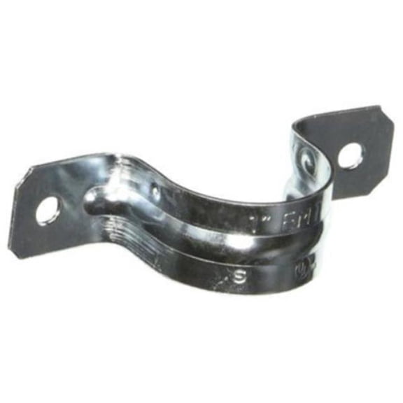 Raco Two Hole Strap, Conduit; EMT; Pipe Use, 1 in, Steel, Galvanized 2094