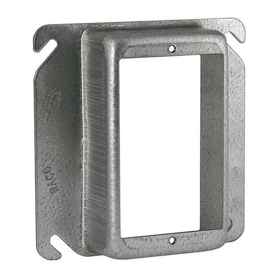 Raco Mud Ring, 1 Gang, Galvanized Zinc, Square Box Type 775