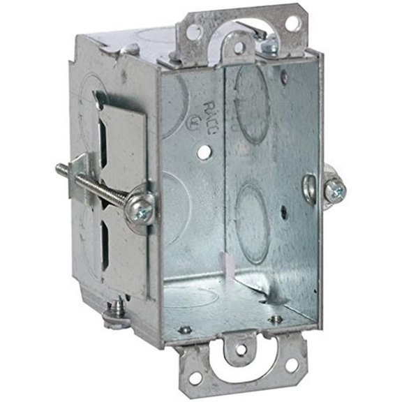 RACO Switch Box 506 Gangable Old Work Plaster Ears - Eight 1/2-In. Knockouts - 3x2 In., Gray — Home & Garage Storage, Stackable Design