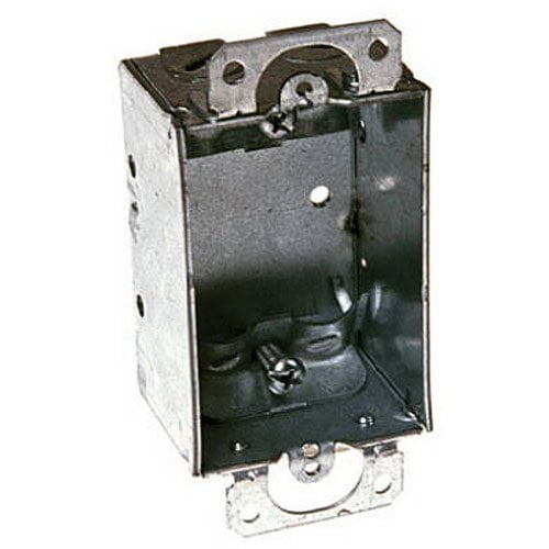 Hubbell Raco 410 Deep Switch Electrical Box, Welded with Plaster Ears, 3" x 2", Gray