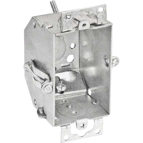 Hubbell-Raco 487 Switch Box, Gangable, 2-1/4" Deep, NM Clamps, Ears